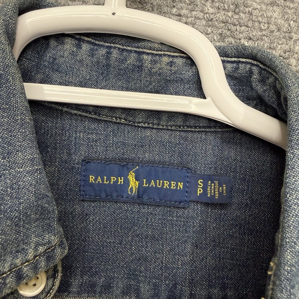 Ralph Lauren Denim Jean Shirt Dress Button Up Long Sleeve Women's size S Small - Picture 3 of 12